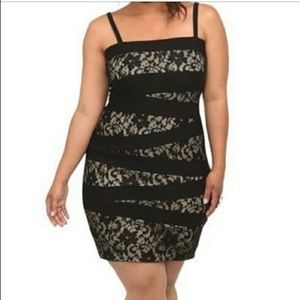 Torrid Black & Nude Lace Dress